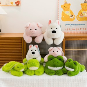 ของเล่นตุ๊กตารูปเต่าสีเขียวน่ารักนุ่มสบายของขวัญดีไซน์ยอดนิยมสำหรับเด็กกบยัดไส้สัตว์ - Product Image 3