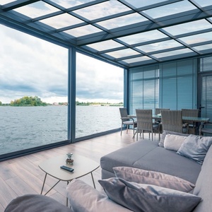 Contemporânea Design Alumínio Pergola Com retrátil motorizado Louvered Telhado e Iluminação LED para Terraço ao ar livre - Product Image 3