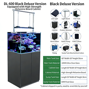 Hoogwaardig randloos zeeaquarium complete set zoutwater mini koraalrif <span class=keywords><strong>aquarium</strong></span> - Product Image 4