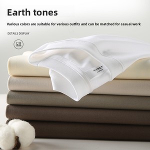 Z-3994 T-shirt da uomo estiva alla moda, casual, a maniche corte, tinta unita, vestibilità ampia, personalizzabile con logo, in cotone, all'ingrosso - Product Image 5