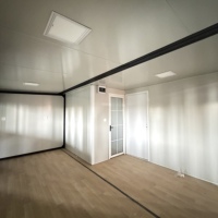 Maison conteneur pliable et extensible de luxe de 20 pieds, étanche et résistante aux ouragans, avec panneaux sandwich, pour usage en villa, dortoir ou entrepôt