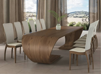 Table à manger en bois massif sur mesure, design en bois massif, luxe léger, moderne, table à thé pour la maison, table à manger