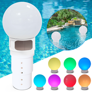 Cootway Ball Light dispensador de productos químicos de <span class=keywords><strong>cloro</strong></span> líquido flotante clorador flotador dispensador de tabletas de <span class=keywords><strong>cloro</strong></span> <span class=keywords><strong>para</strong></span> <span class=keywords><strong>piscinas</strong></span> bañera de hidromasaje - Product Image 5