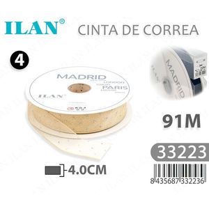 ริบบิ้นลายมาดริด ILAN Cinta De Correa ขนาด 4.0 ซม. ยาว 91 ม. - Product Image 3