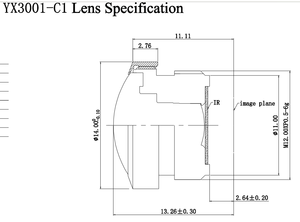 180 độ góc rộng 5MP M12 len F2.0 khẩu độ lớn ống kính máy ảnh & Phụ kiện ống kính Ống kính máy ảnh không thấm nước - Product Image 5
