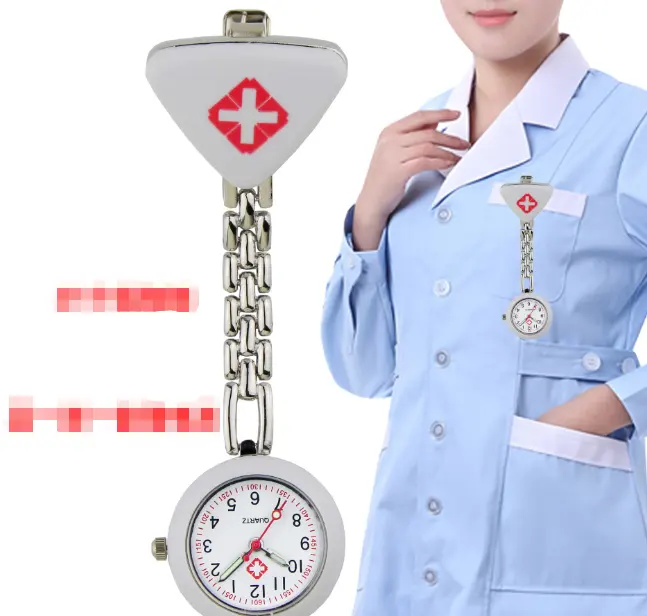 Aydınlık pointer üçgen kartı hemşire masa hastane hemşire cep saati tıbbi göğüs izle