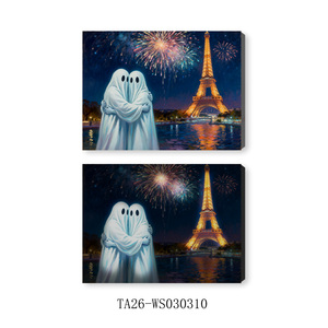 Pintura en Lienzo LED Espeluznante |   Decoración de Fantasmas de Halloween para el Hogar y Espacios Festivos - Product Image 5