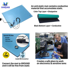 0.5mm d'épaisseur haute qualité ESD tapis <span class=keywords><strong>feuille</strong></span> de caoutchouc naturel ESD <span class=keywords><strong>antistatique</strong></span> tapis de Table sol <span class=keywords><strong>pour</strong></span> salle blanche <span class=keywords><strong>antistatique</strong></span> tapis de Table - Product Image 5