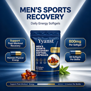 Men Sports Recovery Softgel Capsules 800mg 60pcs Support <b>Post</b>‑Workout Recovery Maintain Physical Energy OEM Factory Supply - Product Image 5
