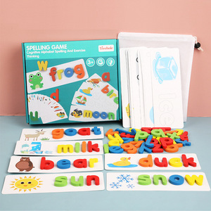 Custom Word jumble Games 26 Alfabeto Inglés Aprendizaje Temprano Cognición Palabra ortografía ejercicios para niños juguete <span class=keywords><strong>de</strong></span> madera - Product Image 1