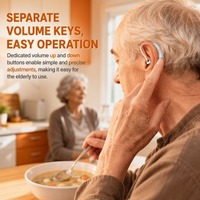 Aide auditive numérique rechargeable professionnelle JINGHAO RIC à double microphone, 4 modes, appareil OTC pour la communication quotidienne des seniors