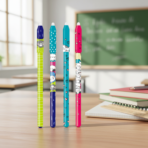 Pulpen Gel <span class=keywords><strong>M</strong></span>&G Desain Kartun Kawaii, Dapat Dihapus dengan Panas, Bodi Plastik, Biru Kristal, Tinta 0.5mm, Tutup Pengaman untuk Anak-Anak - Product Image 4