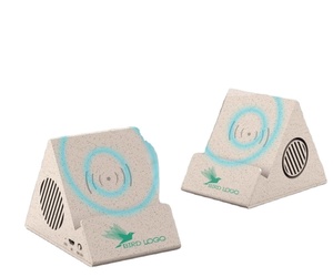 Chất Liệu Tái Chế Rơm Loa Không Dây Với Bộ Sạc Điện Thoại OEM Logo BT Loa Cho Quà Tặng - Product Image 1