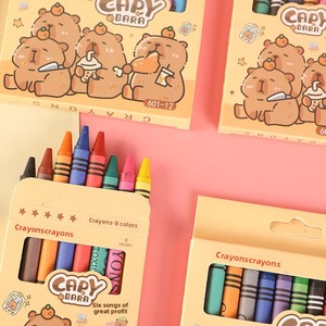 Set di Pastelli a Cera Lavabili e Cancellabili per Bambini Kapibala Capybara, 8/12 Colori, Sicuri, Non Tossici, Facili da Colorare, per Graffiti dei Bambini - Product Image 3