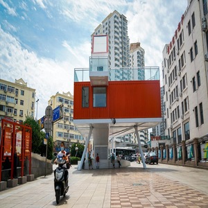 Container Commercial Street <b>Steel</b> <b>Structure</b> Industrial Design Shop Outdoor Modular Walkable Retail Zone - Product Image 3