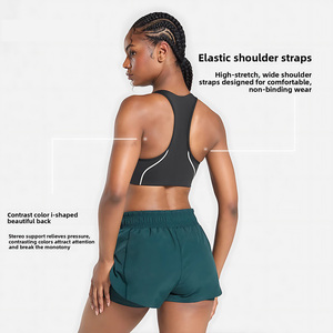 Top Deportivo Sin Costuras Transpirable con Cierre Frontal para Mujer, <span class=keywords><strong>Sujetador</strong></span> Deportivo con Soporte y Absorción de Impactos para Gimnasio - Product Image 4