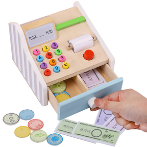 <span class=keywords><strong>ของเล่น</strong></span>ทำจากไม้สำหรับเด็กปฐมวัย<span class=keywords><strong>ของเล่น</strong></span>สำหรับช้อปปิ้งก่อนวัยเรียนสำหรับเด็กผู้ชายเด็กผู้หญิงแคชเชียร์<span class=keywords><strong>ของเล่น</strong></span>ไม้จำลอง - Product Image 2