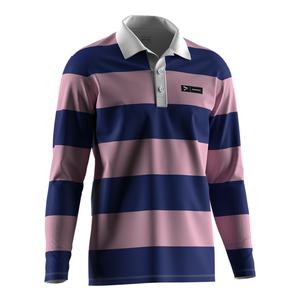 Polo de rugby anti-rides à séchage rapide, coupe athlétique, tissu durable, idéal pour l'entraînement, les matchs et les tenues décontractées - Product Image 5