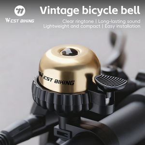 WEST BIKING-Cloche <span class=keywords><strong>de</strong></span> vélo en cuivre vintage, résistante à la rouille, compacte, étanche, facile à installer, rétro - Product Image 1