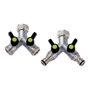 Adjustable 2-Way '<b>Y</b>' <b>Tap</b> <b>Connector</b> Independent Plastic Garden <b>Water</b> <b>Connector</b> for Hose for <b>Y</b>-Type Connections - Product Image 1
