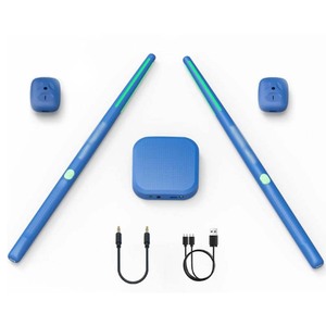 Juguete de batería electrónica <span class=keywords><strong>Virtual</strong></span> AR, kit de batería somatosensorial, juego de baquetas de aire portátiles para niños, adultos, principiantes de música, practicantes - Product Image 4