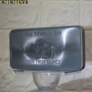 Personalizado de Metal Titânio Moeda 10 Oz 999 Multa de Titânio Bar Búfalo Titânio Moeda Blanks - Product Image 5
