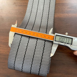 Sangle en polyester de 10 cm de large, grise, haute résistance, pour le cerclage et le levage de charges lourdes - Product Image 1
