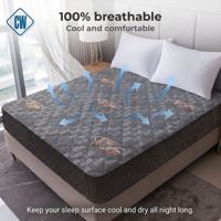 Tissu de matelas ignifuge résistant à l'usure 100% polyester 220GSM, tissu jacquard tricoté pour matelas