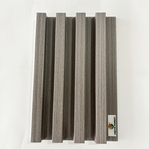 Modern Wood <strong>Plastic</strong> WPC LED Light Wall Panel Water-Proof Indoor Hollow Decoration Timber <strong>Cladding</strong> for <strong>Bathroom</strong> Fluted Laminated - Product Image 2