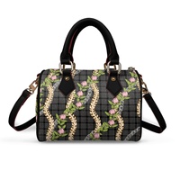 Sac fourre-tout pour femme de haute qualité et durable avec fermeture éclair, imprimé hawaïen, avec longue bandoulière portable
