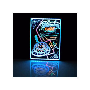 Panneau d'affichage de <span class=keywords><strong>dessin</strong></span> lumineux Tableau d'affichage polychrome clignotant Tableau d'écriture LED acrylique - Product Image 4