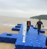 Plateforme flottante en HDPE de haute qualité, durable, stable, protection UV, imperméable, couleur personnalisée, 500x500x400mm, pour bateaux