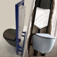 WC artistique rond avec cuvette intégrée Rosa Toilets, siège intelligent, cuvette sanitaire, coloris Glaze, WC intelligent avec réservoir à double chasse