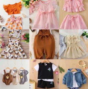 Vêtements d'été en coton pour enfants en gros, styles variés, robes, jupes, t-shirts, ensembles de pantalons pour bébés, stock - Product Image 3
