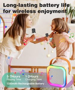 Mini Altavoz Karaoke Portátil con Bluetooth, Micrófono Dual Integrado, Altavoz Inalámbrico Bluetooth para Karaoke en Casa - Product Image 4