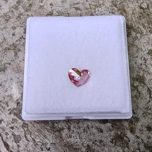 Heart Cut Fancy Pink 1 Carat Diamond Lab Grown CVD Diamond