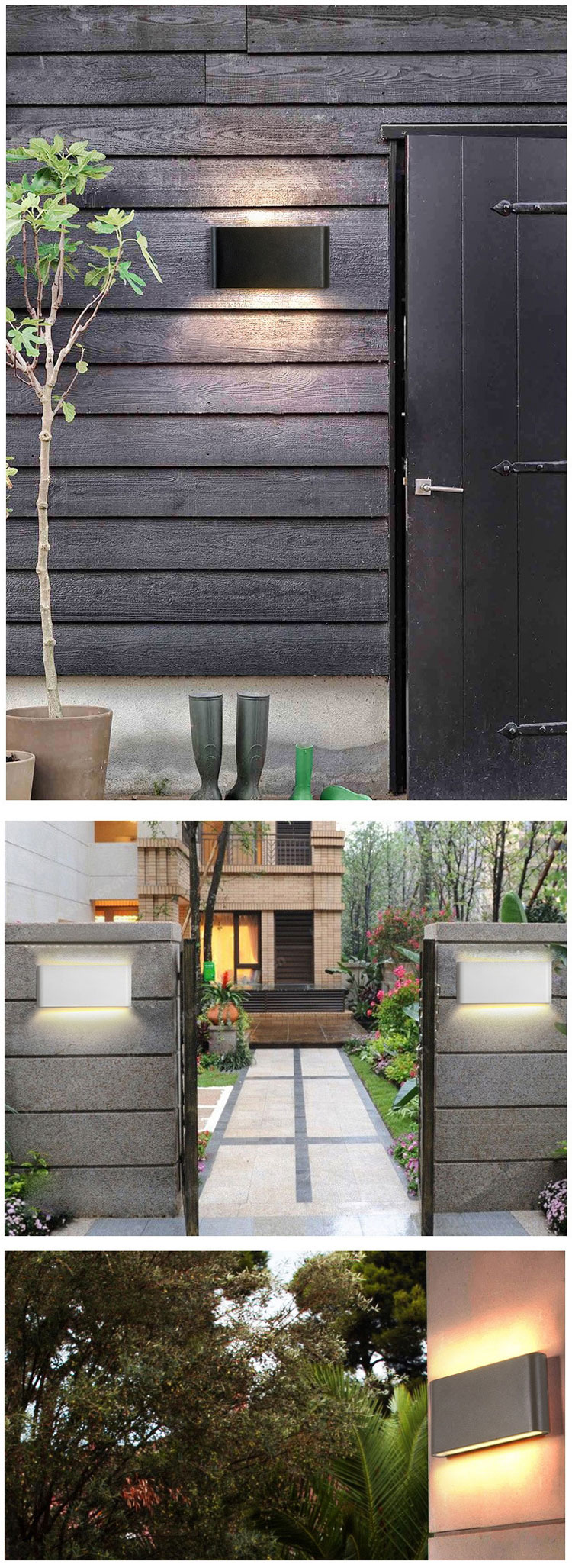 Outside Exterior Decor Wall Mounted Light 220V Up And Down Outdoor Garden Wall Scone Light Lamp