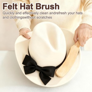Boar Bristle Beech Wood Handle Horse Hair Natural Reusable Garment <b>Brush</b> for Suits Cashmere Wool Velvet Suede and <b>Pet</b> Hair - Product Image 4