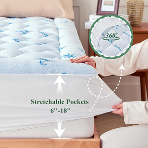<span class=keywords><strong>Surmatelas</strong></span> pour soulager les douleurs dorsales, matelassé, en viscose fabriquée à partir de bambou, design pliable, pour hôtel et usage domestique - Product Image 3
