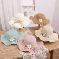 Mignon bébé soleil pêcheur chapeau tissu fleur retour école fête des mères poisson d'avril costume de pâques remise des diplômes amusement nuptial