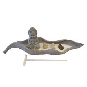 Jardin <span class=keywords><strong>Zen</strong></span> avec bouddha, râteau, jardin de <span class=keywords><strong>sable</strong></span> et de roche et porte-encens - Product Image 5
