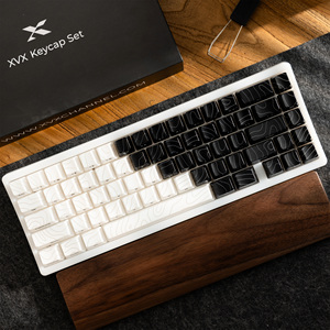XVX черный белый топографический узор OEM профиль IMD-Tech PBT + PC Keycap набор блестящих 70 клавиш MX переключатели MX-Styled клоны - Product Image 2