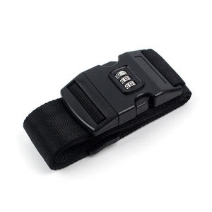 Logo personnalisé <span class=keywords><strong>valise</strong></span> d'aéroport réglable <span class=keywords><strong>sangle</strong></span> croisée tissé voyage <span class=keywords><strong>Tsa</strong></span> codé boucle de verrouillage ceinture à bagages - Product Image 5