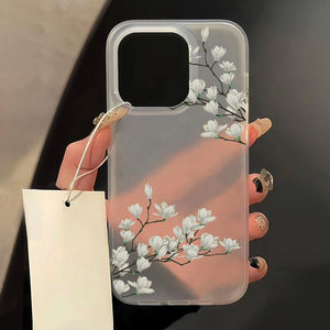Coque de téléphone antichoc en silicone mat à motif floral élégant de style chinois avec grandes ouvertures pour iPhone 17 Pro <span class=keywords><strong>Max</strong></span> 16 15 13 - Product Image 3