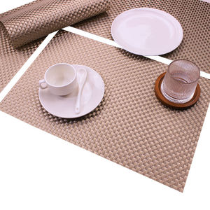 Posavasos Aislante Hueco Ecológico Impermeable <span class=keywords><strong>de</strong></span> Nuevo Diseño, Decoración <span class=keywords><strong>Individual</strong></span> <span class=keywords><strong>de</strong></span> 30x45cm, <span class=keywords><strong>PVC</strong></span> Dorado <span class=keywords><strong>de</strong></span> Lujo Contemporáneo - Product Image 1