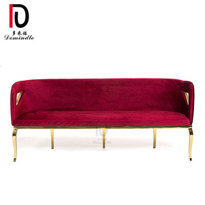Moderne edelstahl rot samt sitz und zurück gold beine hochzeit vogue <span class=keywords><strong>sofa</strong></span> - Product Image 2