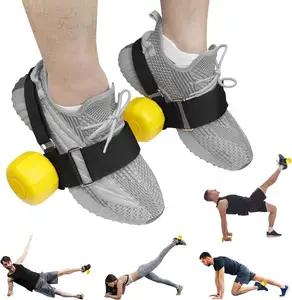 Wellshow Sport Tibialis Trainer Adjustable Ankle Weights Ankle Straps for Weight Lifting Hamstring Curls for Strong Legs