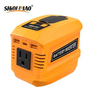 Convertisseur d'alimentation portable <span class=keywords><strong>250W</strong></span> compatible avec la batterie De Walt 20V, convertit DC 18V en AC 110V avec prise AC, double USB-A, LED 400lm - Product Image 1