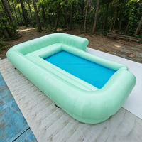 Canapé Gonflable Aquatique Flottant pour Piscine en PVC, Capacité 5-10 Personnes, 500kg, 4x6M, Utilisation Extérieure, Bar Tendance