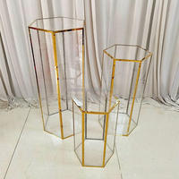 Support de fleurs en cristal à cinq couches en or de haute qualité conception à dégagement rapide assemblage facile taille personnalisée décoration de Table de mariage